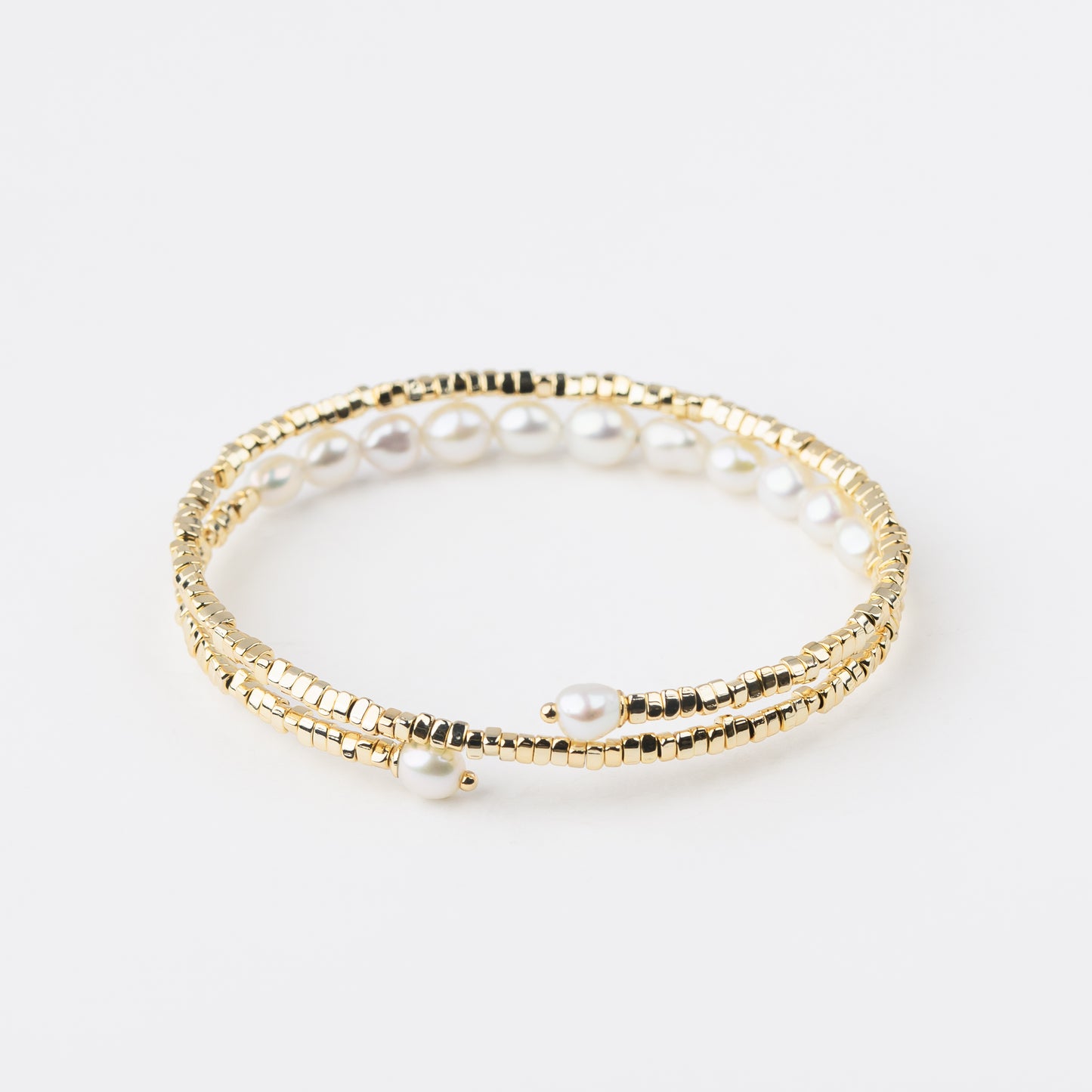 DULCIS Series Freshwater Baroque Pearl Bracelet ref.#011 - Rice Pearl, 14K Gold-plated