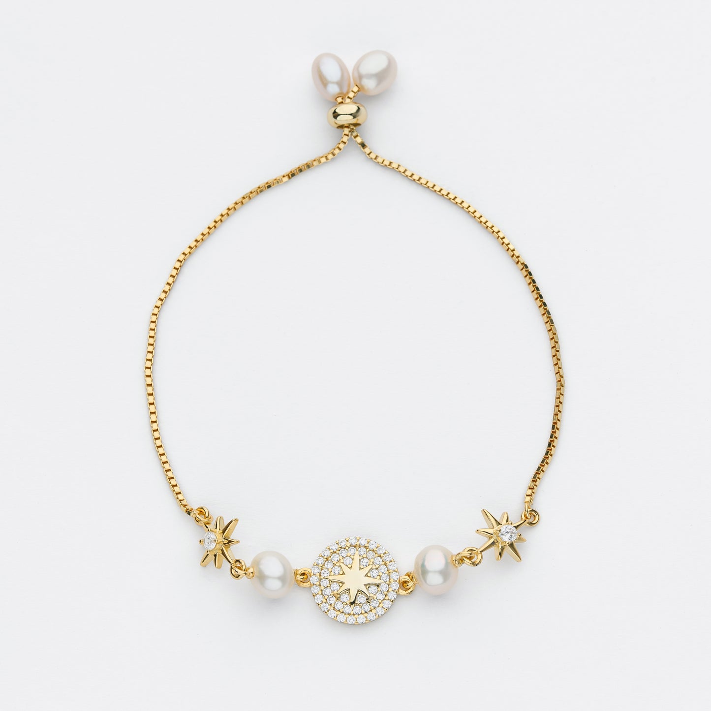 MYSTIC Series Freshwater Baroque Pearl Bracelet ref.#026 - Rice Pearl, 14K Gold-plated, Gemstone