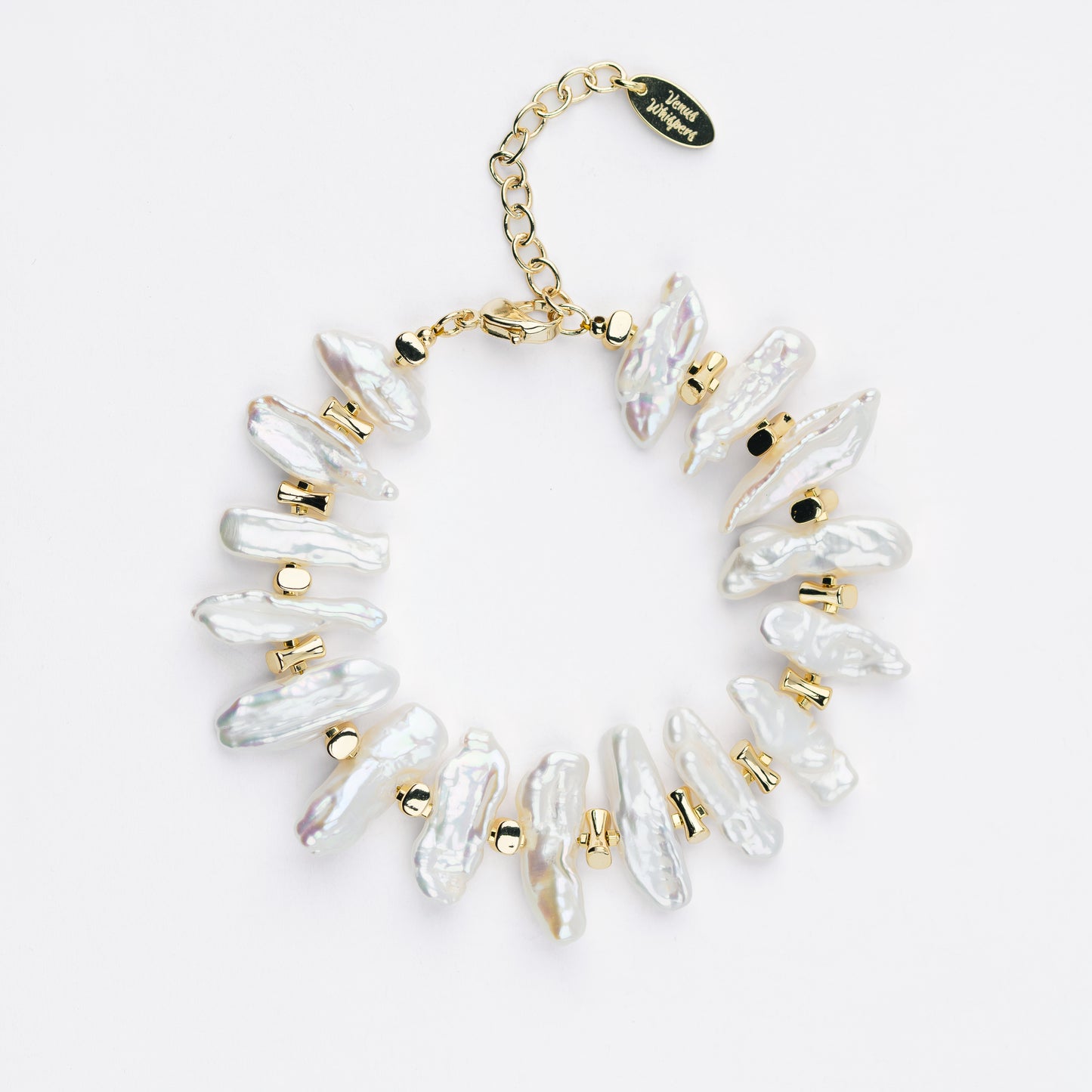 BOLD Series Freshwater Baroque Pearl Bracelet ref.#040 - 14K Gold-plated