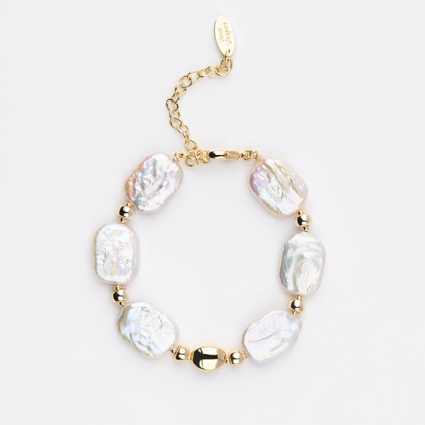 BOLD Series Freshwater Baroque Pearl Bracelet ref.#041 - 14K Gold-plated