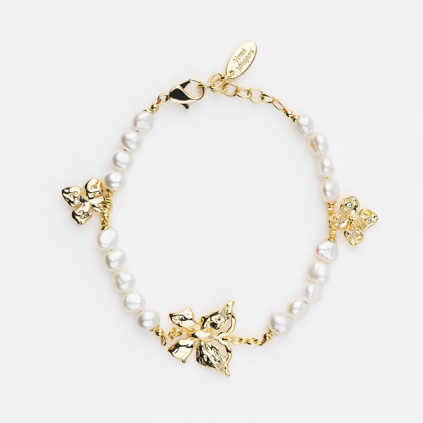 VENUSTUS Series Freshwater Baroque Pearl Bracelet ref.#045 - Button Pearl, 14K Gold-plated