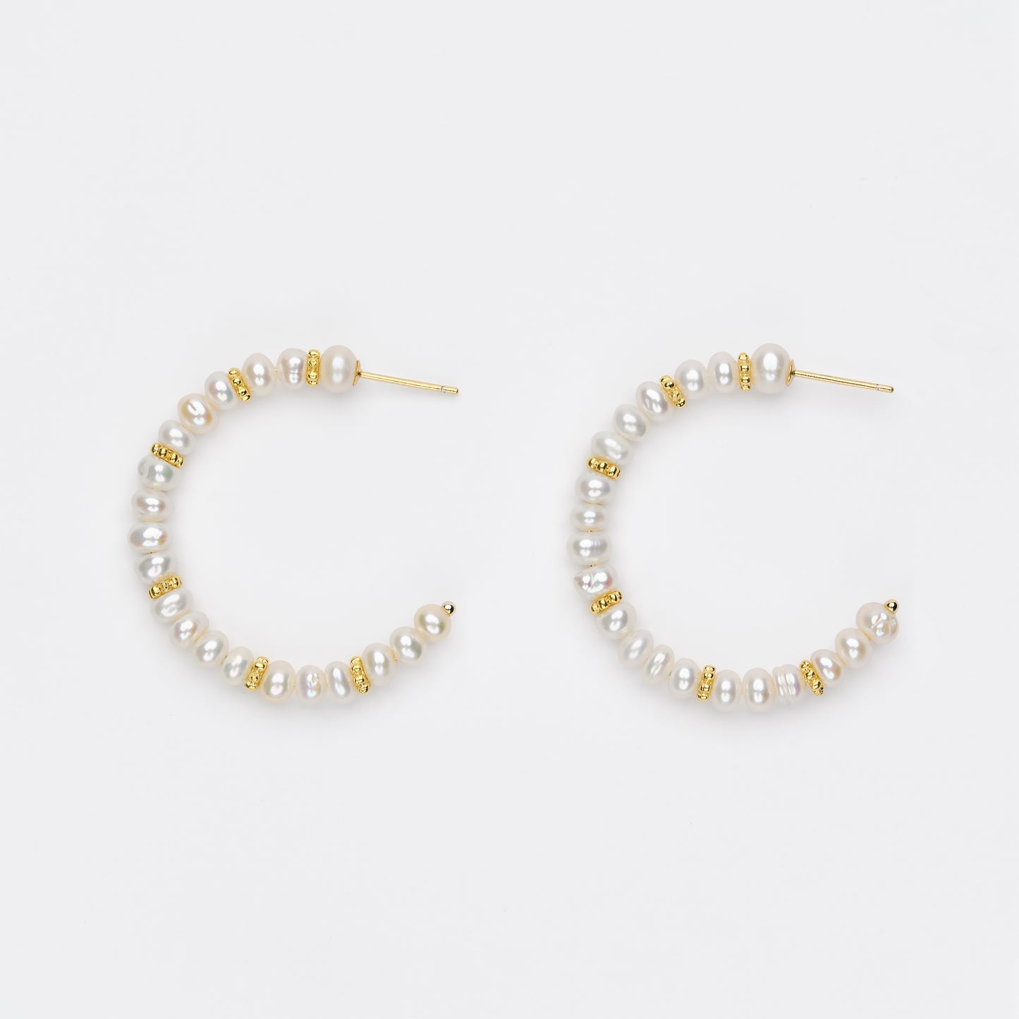 MYSTIC Series Freshwater Baroque Pearl Earrings ref.#054 - Rice Pearl, 14K Gold-plated