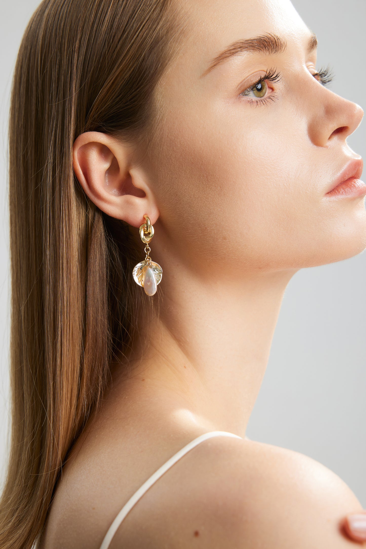VIBRANT Series Freshwater Baroque Pearl Earrings ref.#057 - 14K Gold-plated