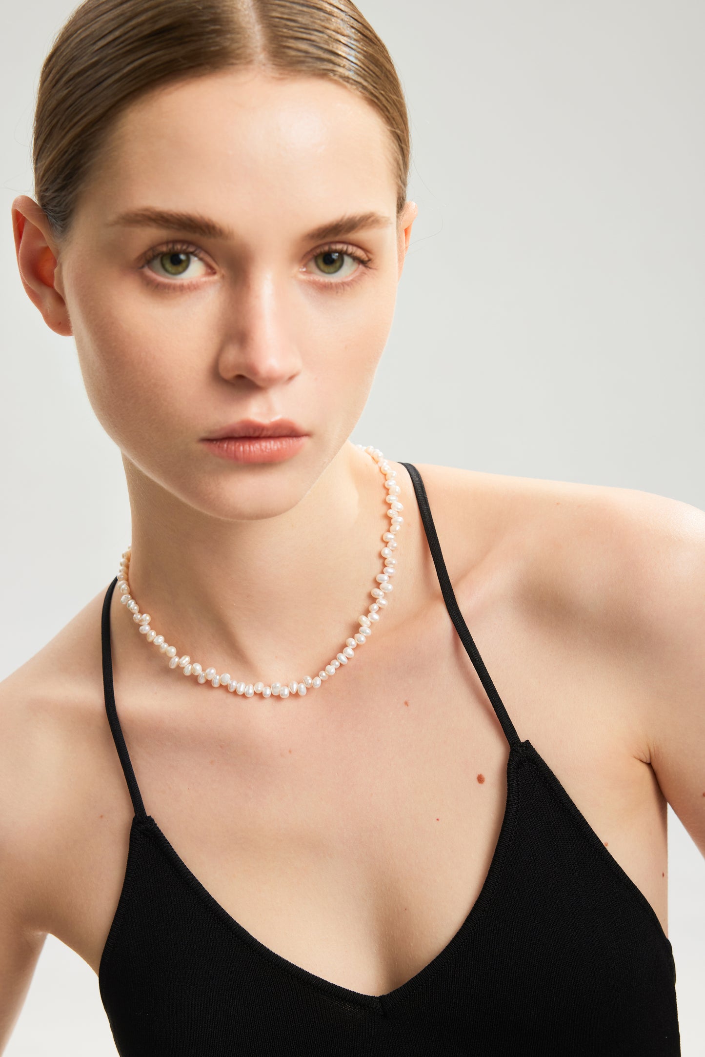 DULCIS Series Freshwater Baroque Pearl Necklace ref.#005 - Rice Pearl