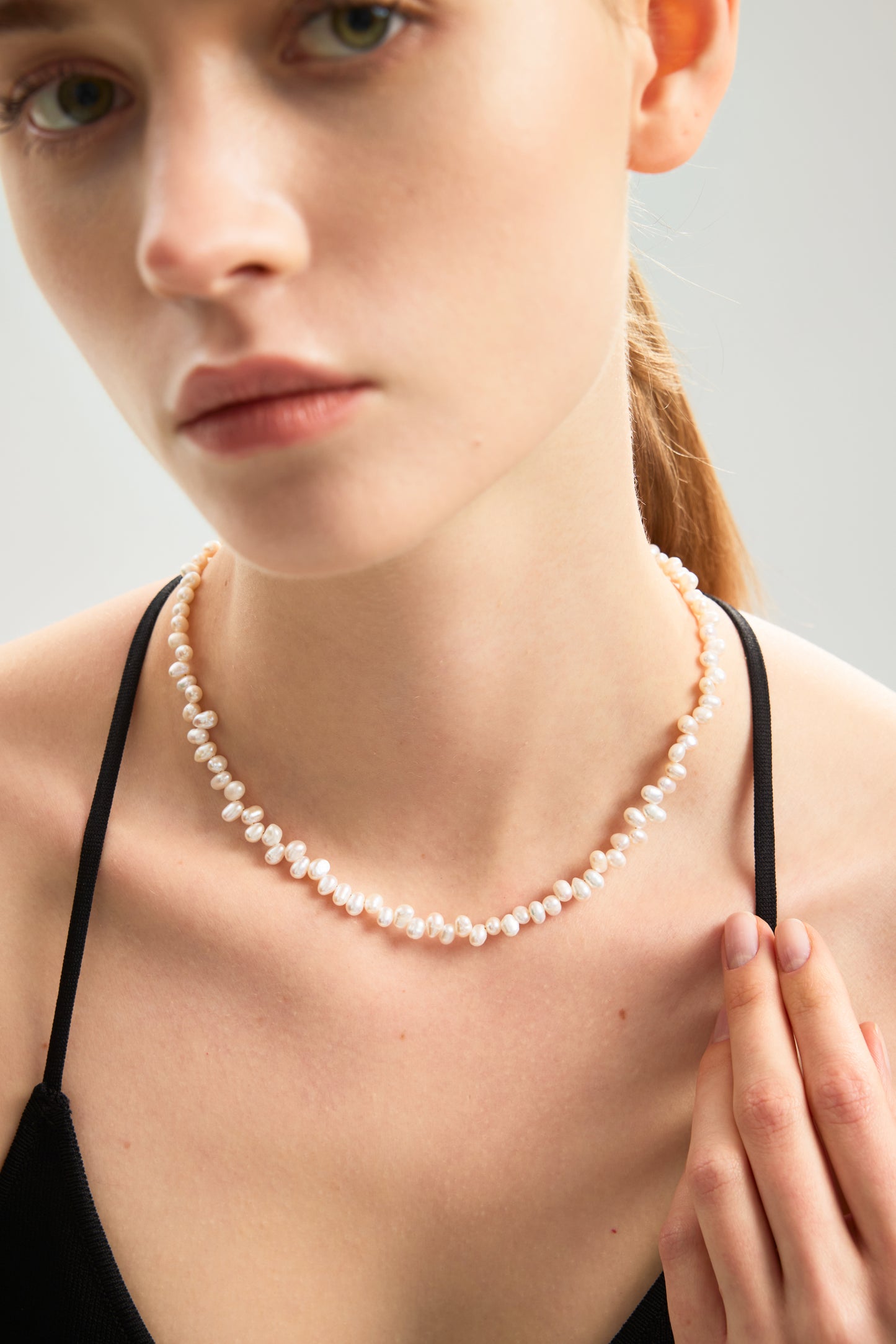 DULCIS Series Freshwater Baroque Pearl Necklace ref.#005 - Rice Pearl