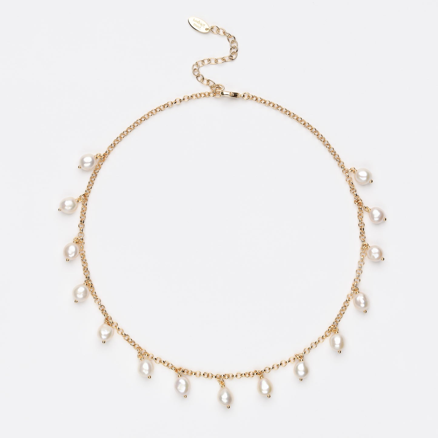 CATALYTIC Series Freshwater Baroque Pearl Necklace ref.#007/008 - Button Pearl