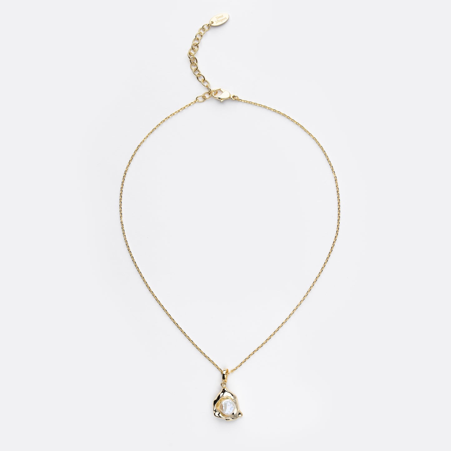CATALYTIC Series Freshwater Baroque Pearl Necklace ref.#013 - Petal Pearl, 14K Gold-plated