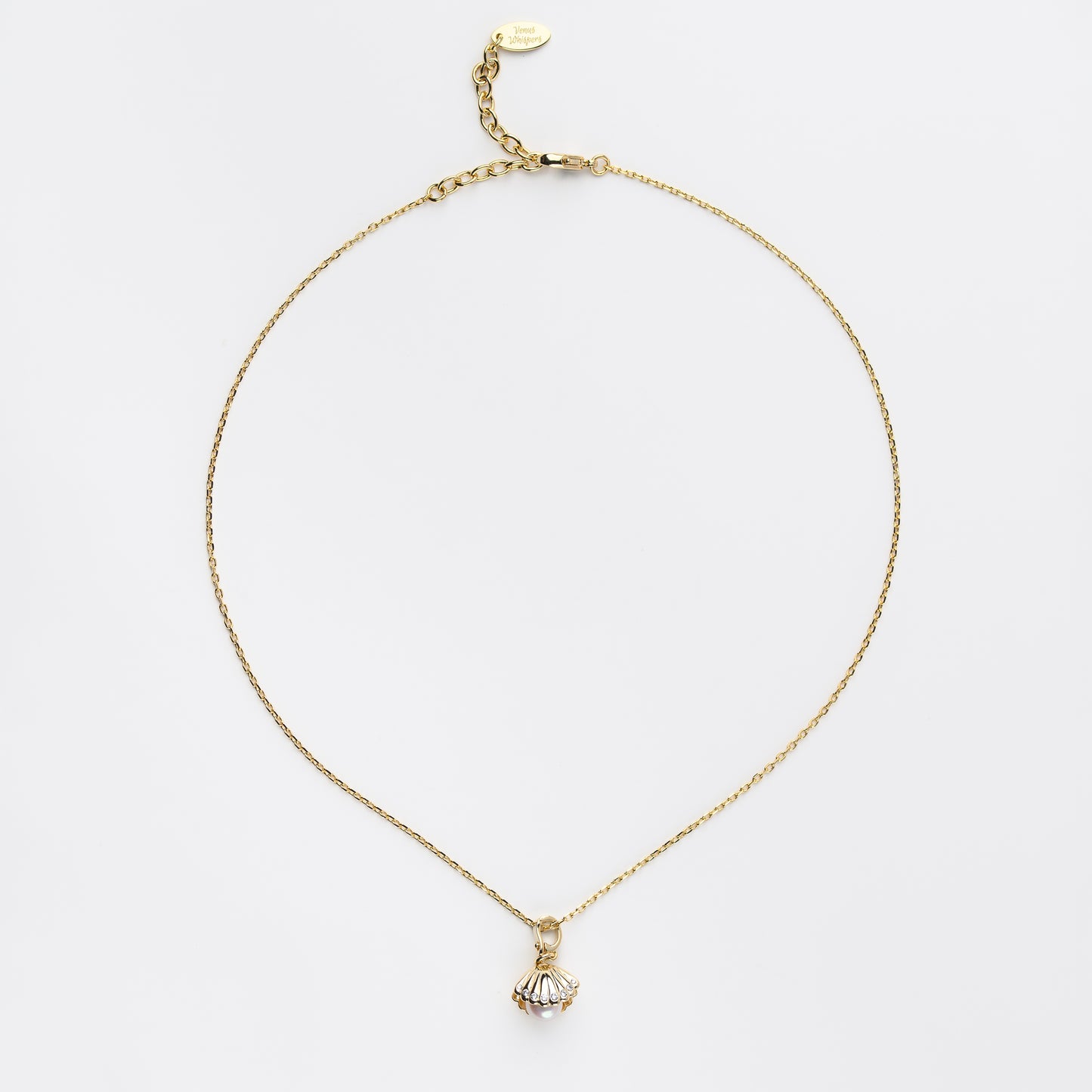 CATALYTIC Series Freshwater Baroque Pearl Necklace ref.#014 - Button Pearl, 14K Gold-plated, Gemstone