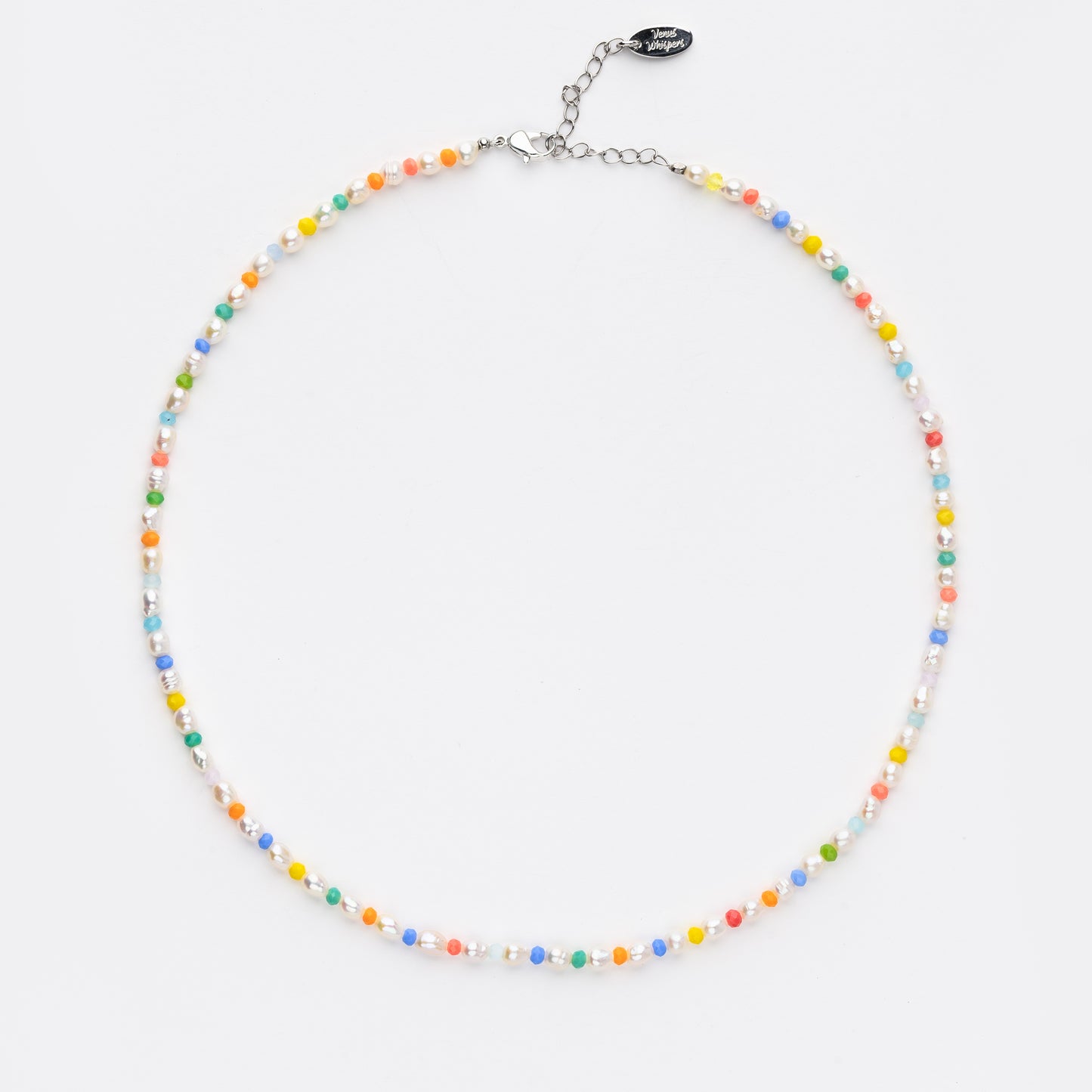 VIBRANT Series Freshwater Baroque Pearl Necklace ref.#020 - Rice Pearl, Gemstone