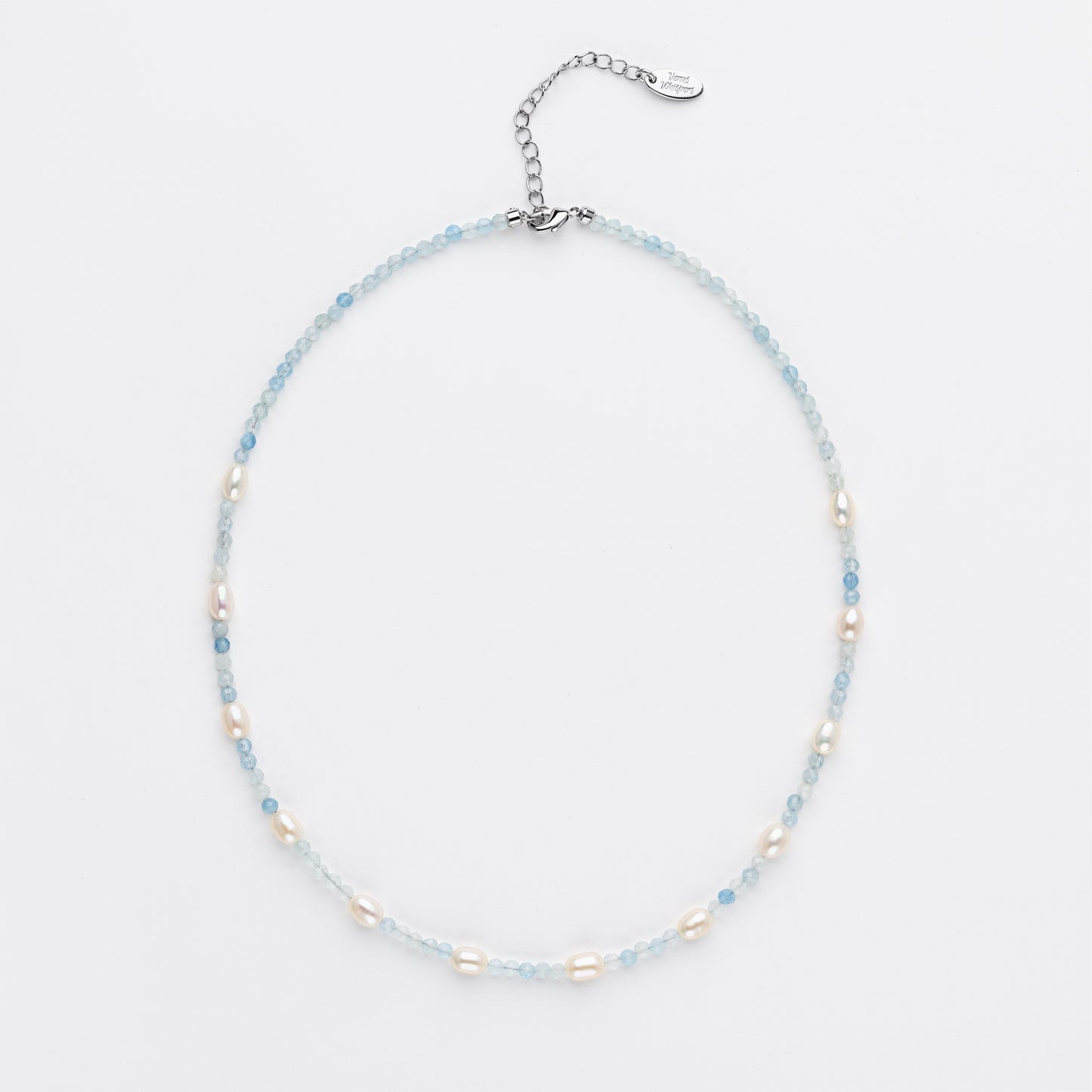 VIBRANT Series Freshwater Baroque Pearl Necklace ref.#021 - Rice Pearl, Gemstone