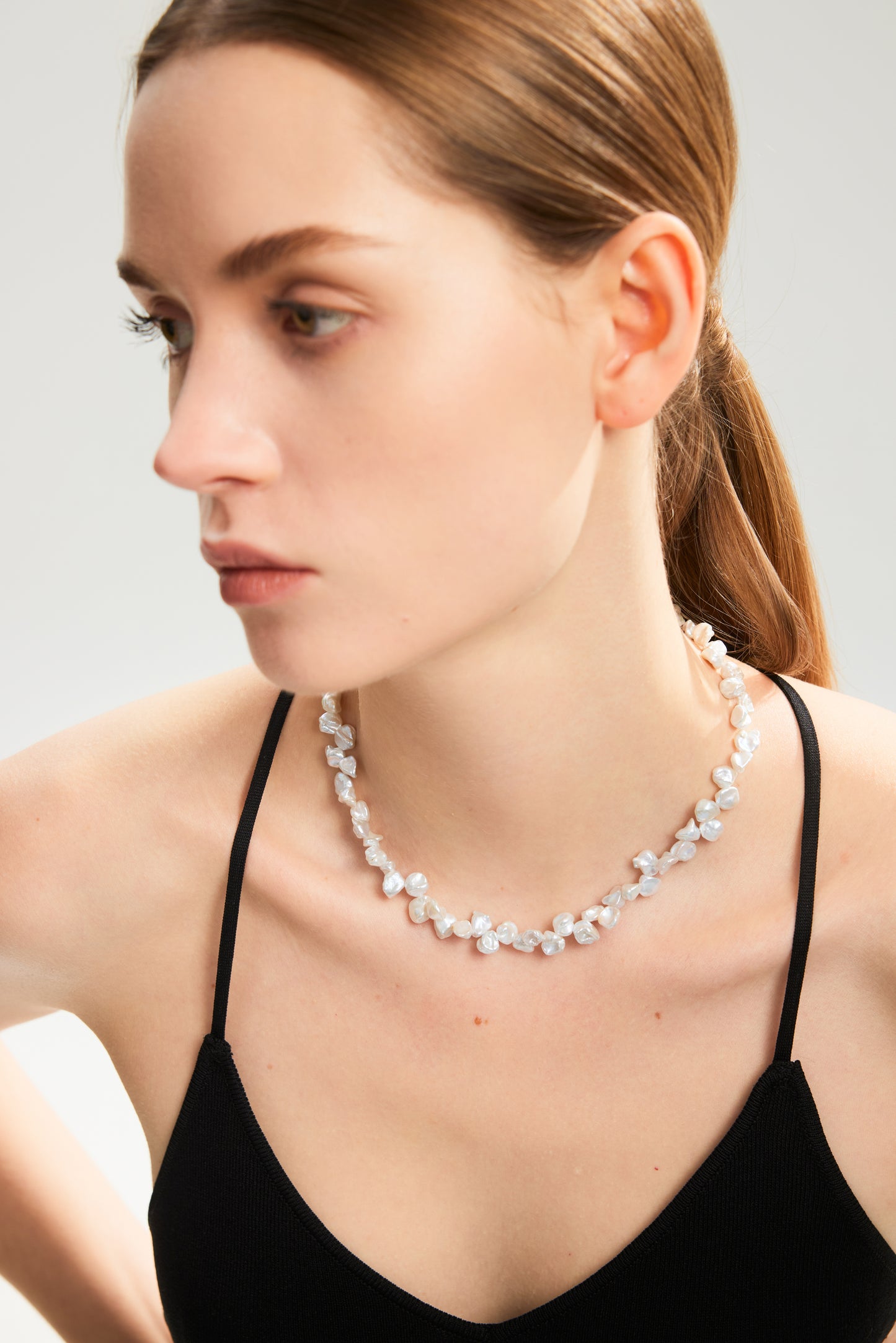 PETALBORN Series Freshwater Baroque Pearl Necklace ref.#059 - Petal Pearl
