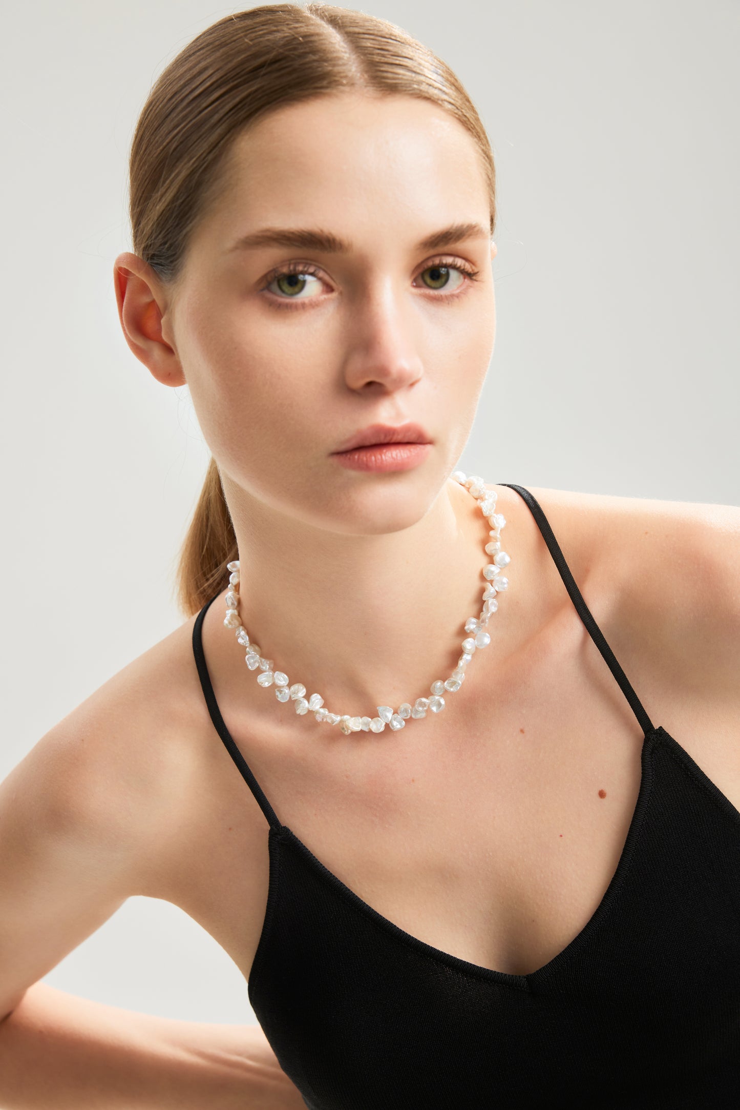 PETALBORN Series Freshwater Baroque Pearl Necklace ref.#059 - Petal Pearl