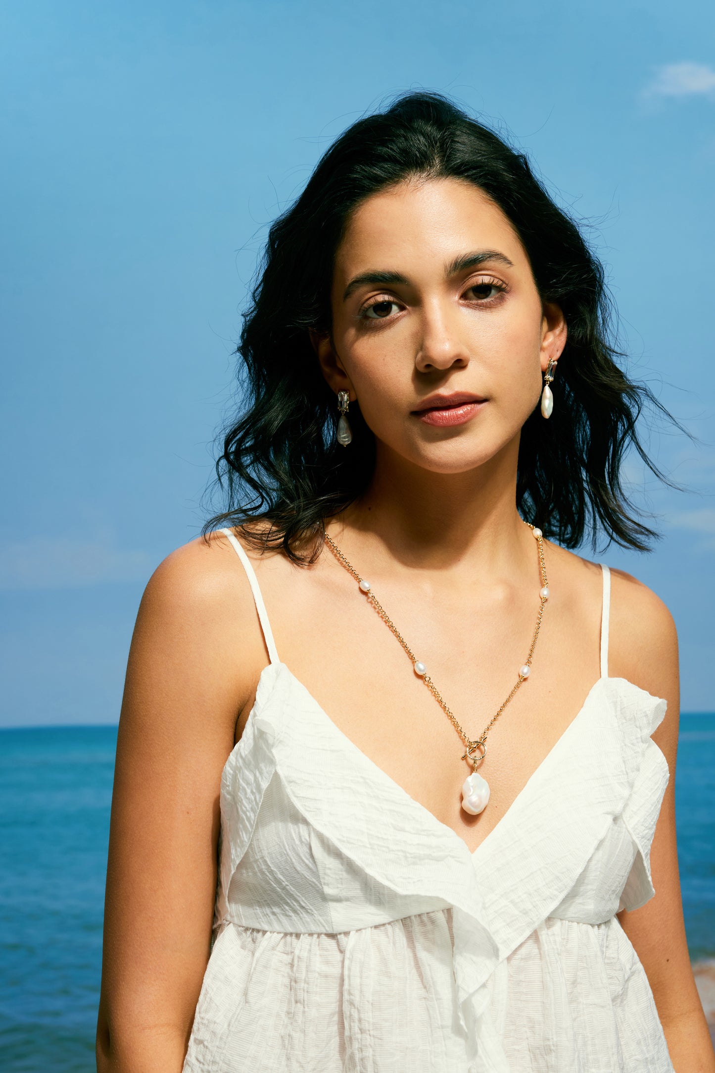 CATALYTIC Series Freshwater Baroque Pearl Necklace ref.#080 - 14K Gold-plated