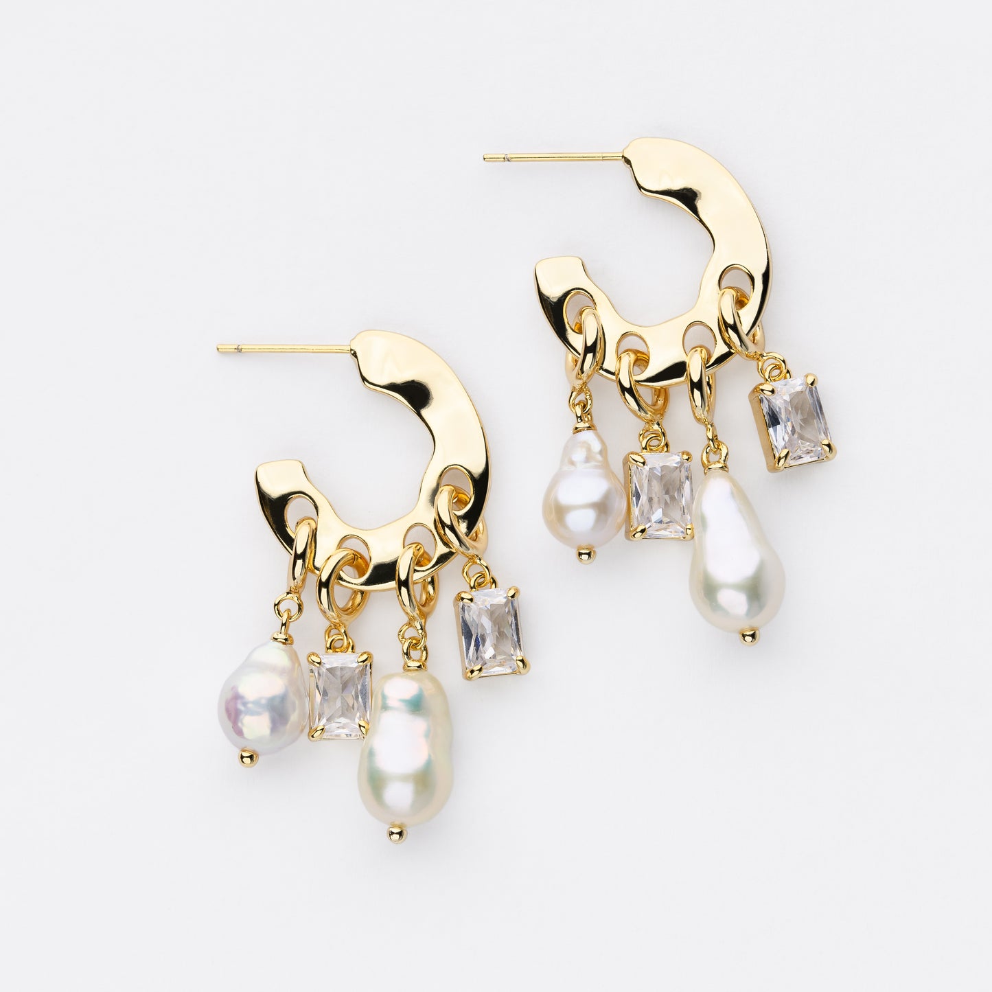 Starlit Cascade Pearl Earrings
