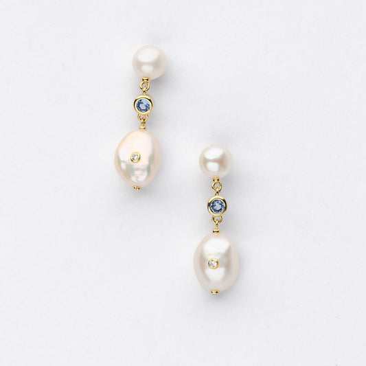 Starlit Pearl Drop Earrings