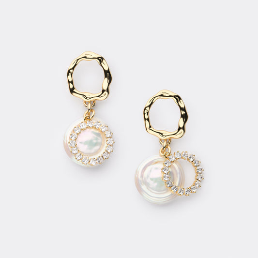Radiant Halo Pearl Earrings