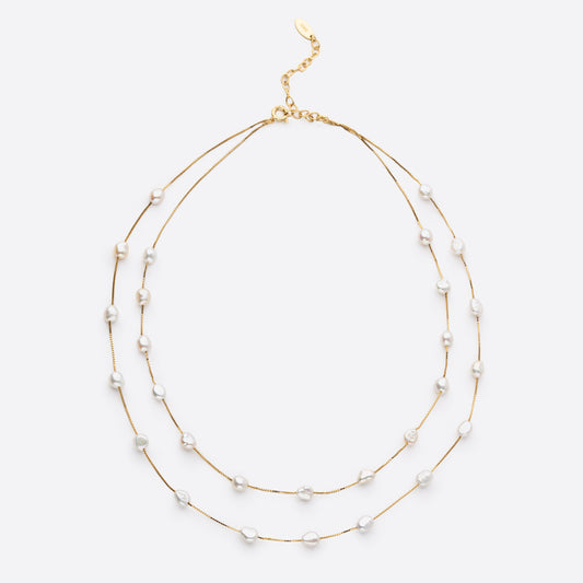 Floating Pearl Whisper Necklace