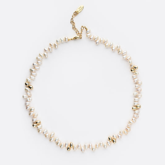 Golden Harmony Pearl Necklace