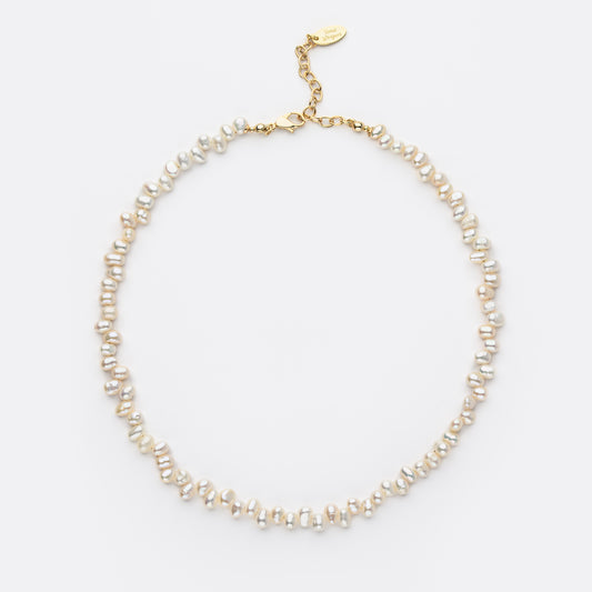 Golden Ripple Pearl Necklace