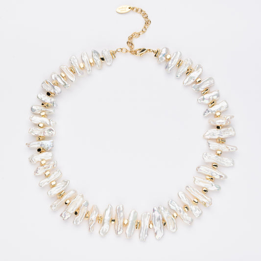 BOLD Series Freshwater Baroque Pearl Necklace ref.#038 -